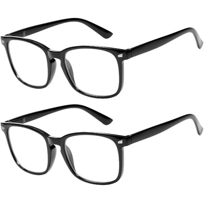2pcs Fashion Glasses Blue Light Blocking Lenses