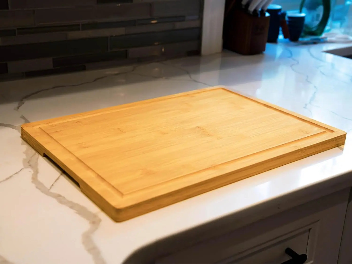 Large Bamboo Cutting Board with Handles