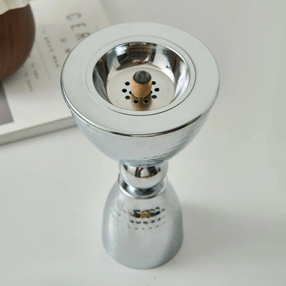 Middle Eastern Arabic Style Incense Burner, Electroplated Metal Handicraft for Oud & Frankincense in Gold Silver Colors