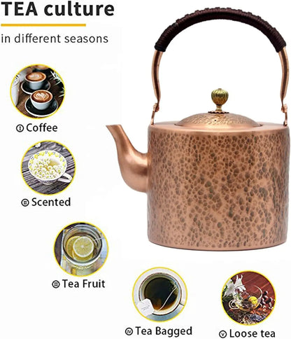 67.6oz Copper Teapot, Tea Kettle