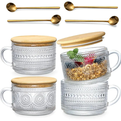 Set of 4 Vintage-Style Coffee Mugs