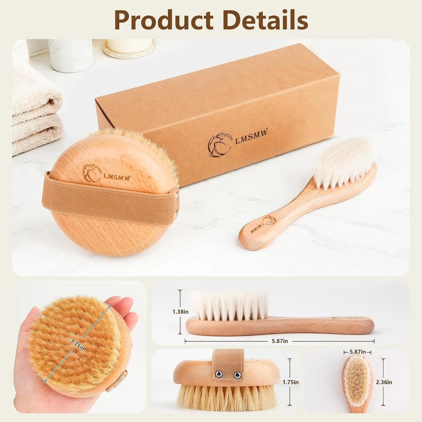 Dry Brushing Body Brush Set