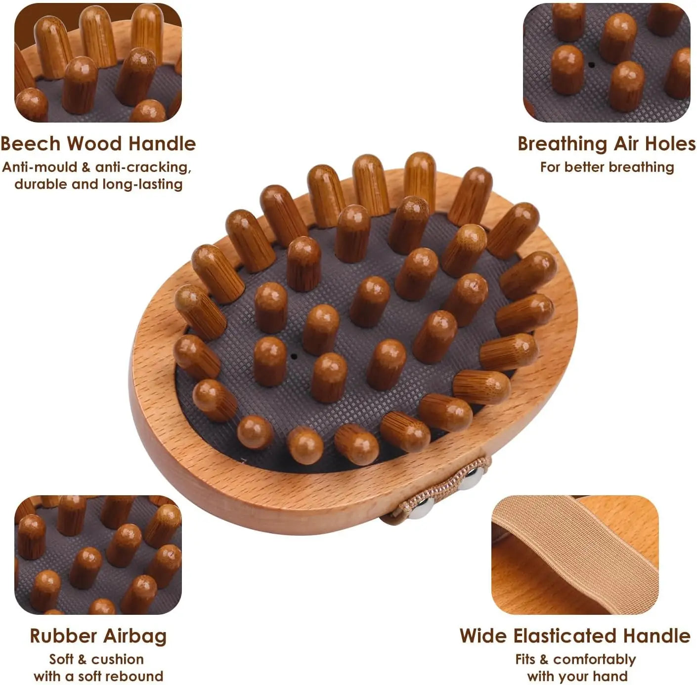 Wooden Massage Comb, Body Scalp