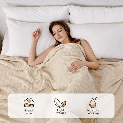 100% Cotton Muslin Throw