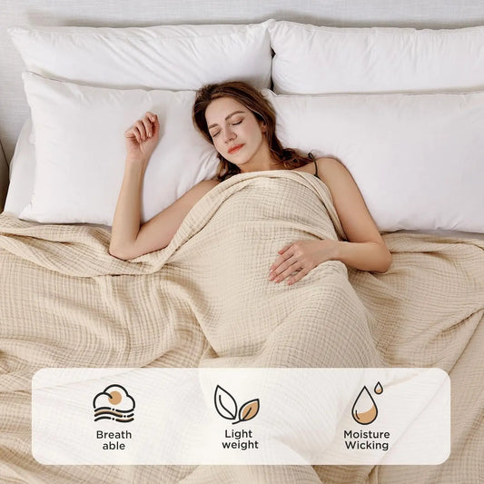 100% Cotton Muslin Throw