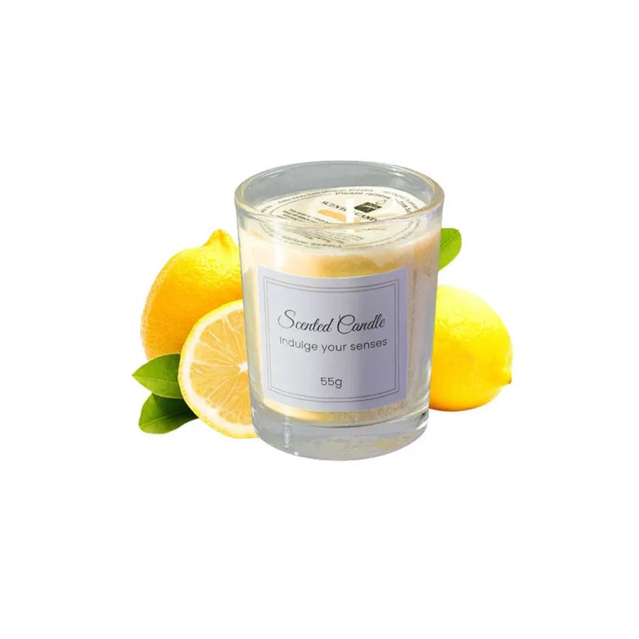 Aromatherapy Candle Glass Handmade Soy Wax Smokeless