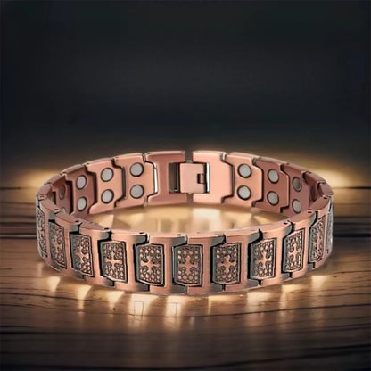 Cross-shaped Full Magnetic Copper Bracelet