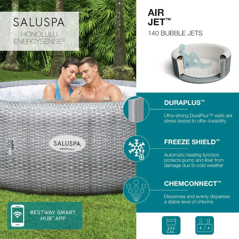 Honolulu 4 to 6 Person Inflatable Hot Tub