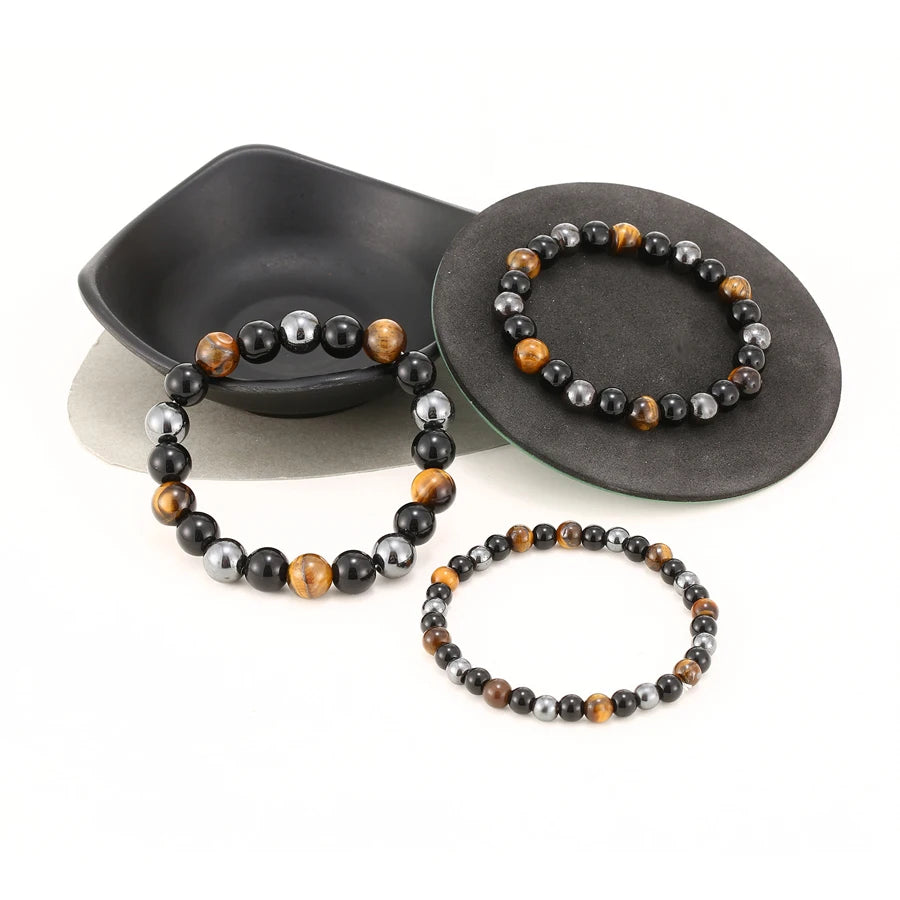 Black Obsidian Hematite Tiger Eye