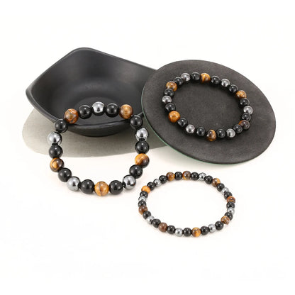 Black Obsidian Hematite Tiger Eye