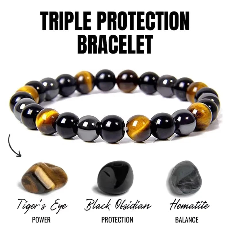 Black Obsidian Hematite Tiger Eye