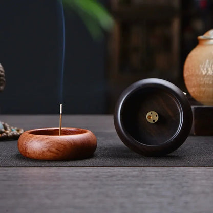 Exquisite wooden plug-in incense burner - suitable for Buddhist worship, family tea rooms, desktop decoration - ideal gift