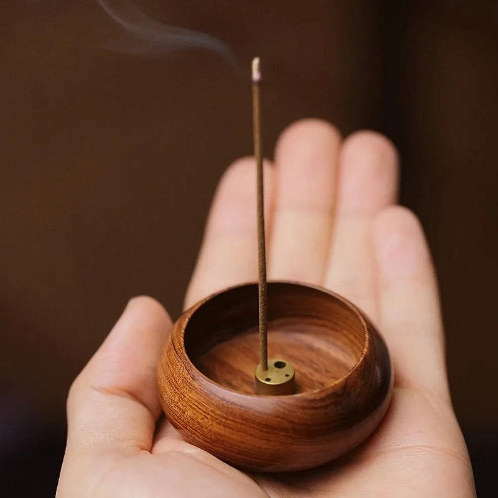 Exquisite wooden plug-in incense burner - suitable for Buddhist worship, family tea rooms, desktop decoration - ideal gift