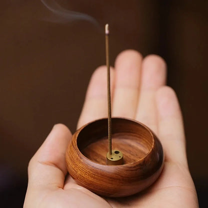 Exquisite wooden plug-in incense burner - suitable for Buddhist worship, family tea rooms, desktop decoration - ideal gift