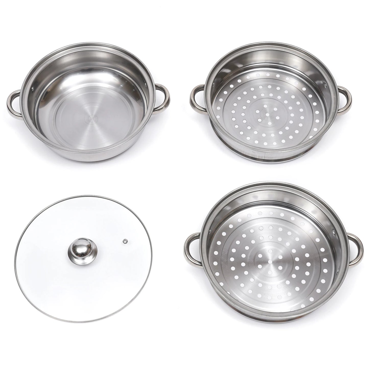 Stainless Steel Three-Layer Steamer Pot