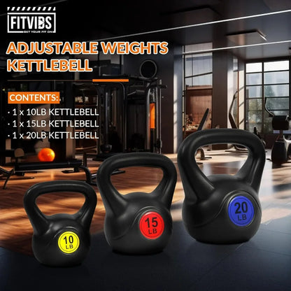 Fitvids Wide Grip 3Piece or 4Piece Kettlebell