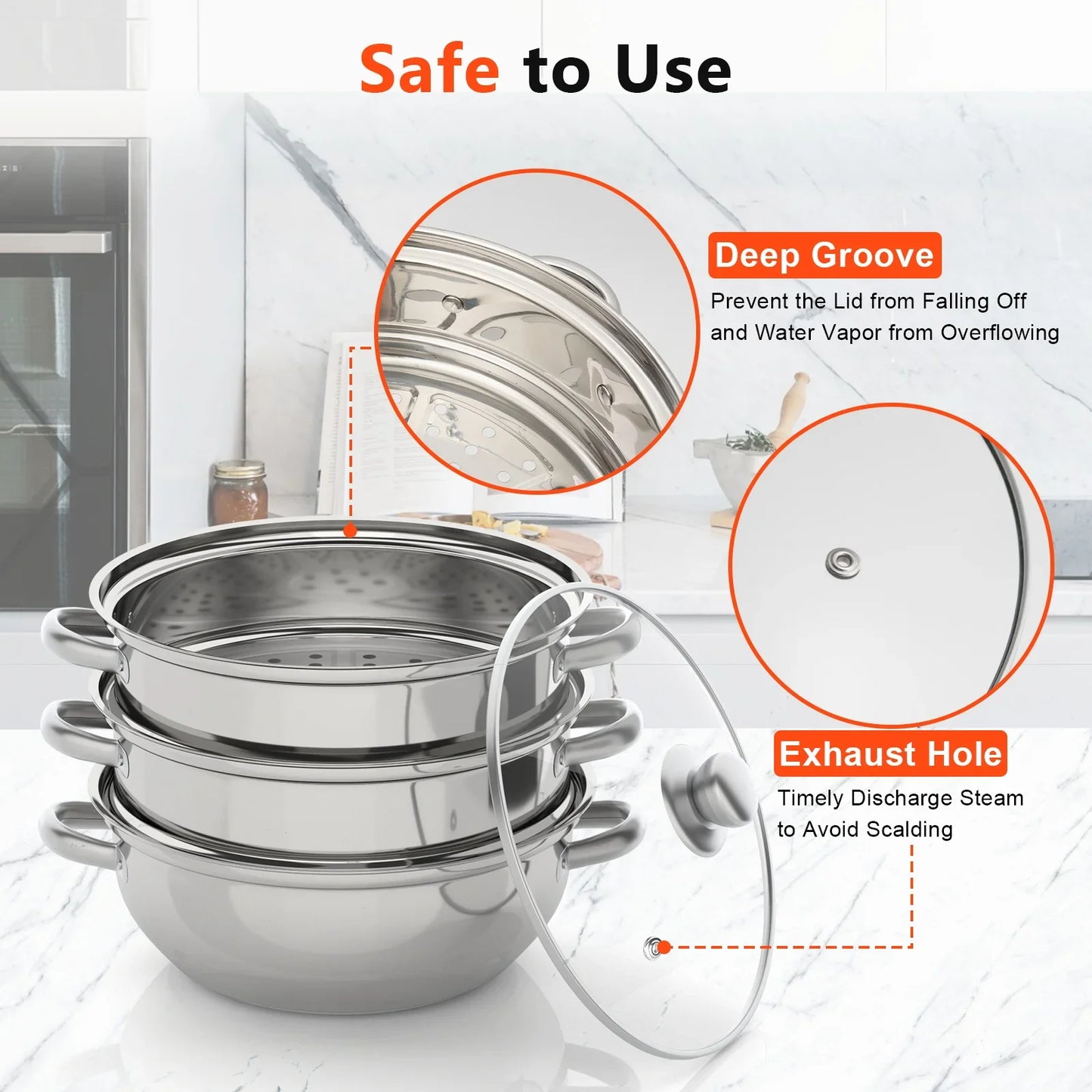 Kitchen Steamer Easy Clean Cookware