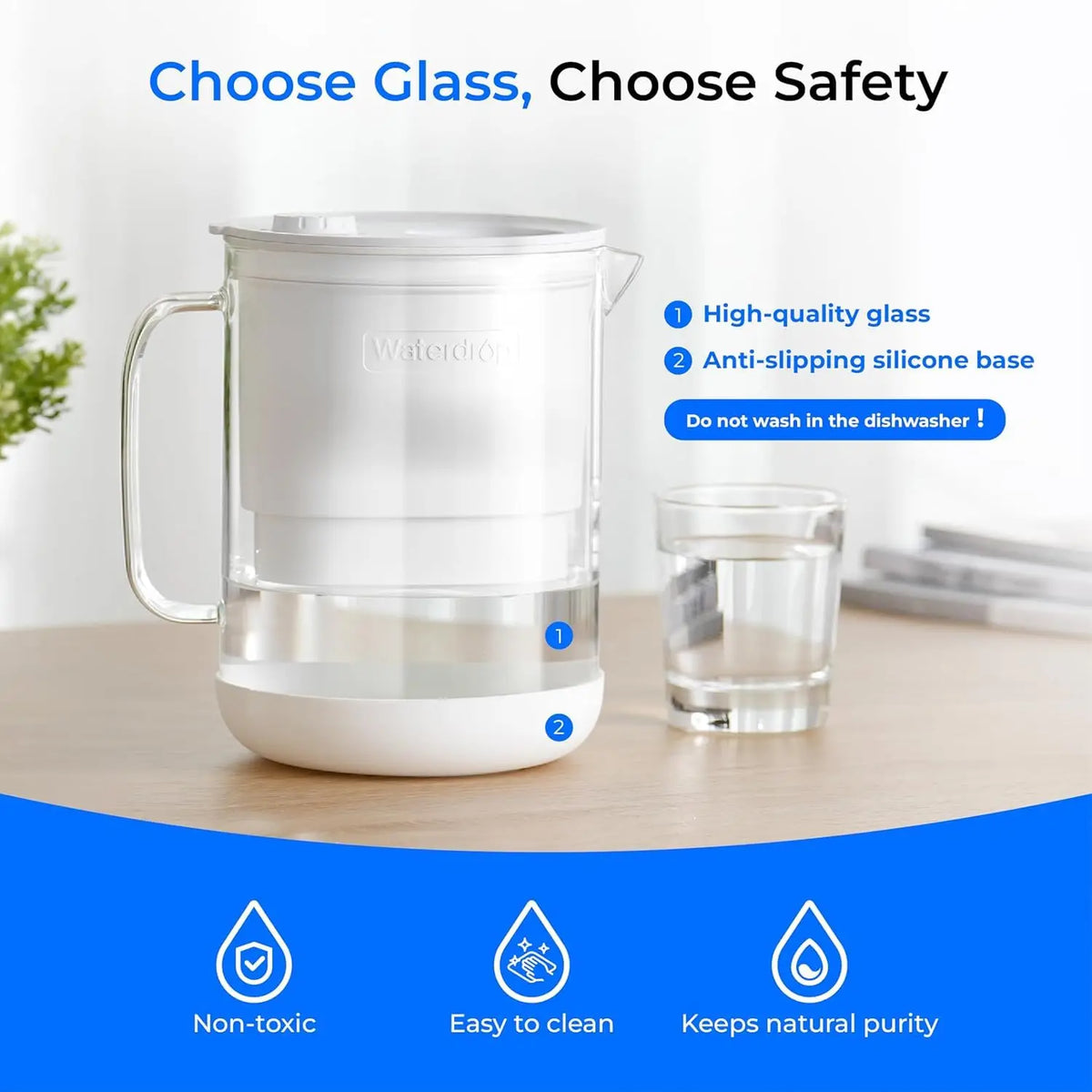 Glass Water Filter Pitcher, 7-Cup