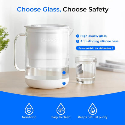 Glass Water Filter Pitcher, 7-Cup