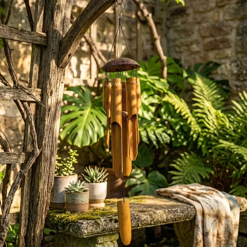 35-Inch Large Bamboo Wind Chimes
