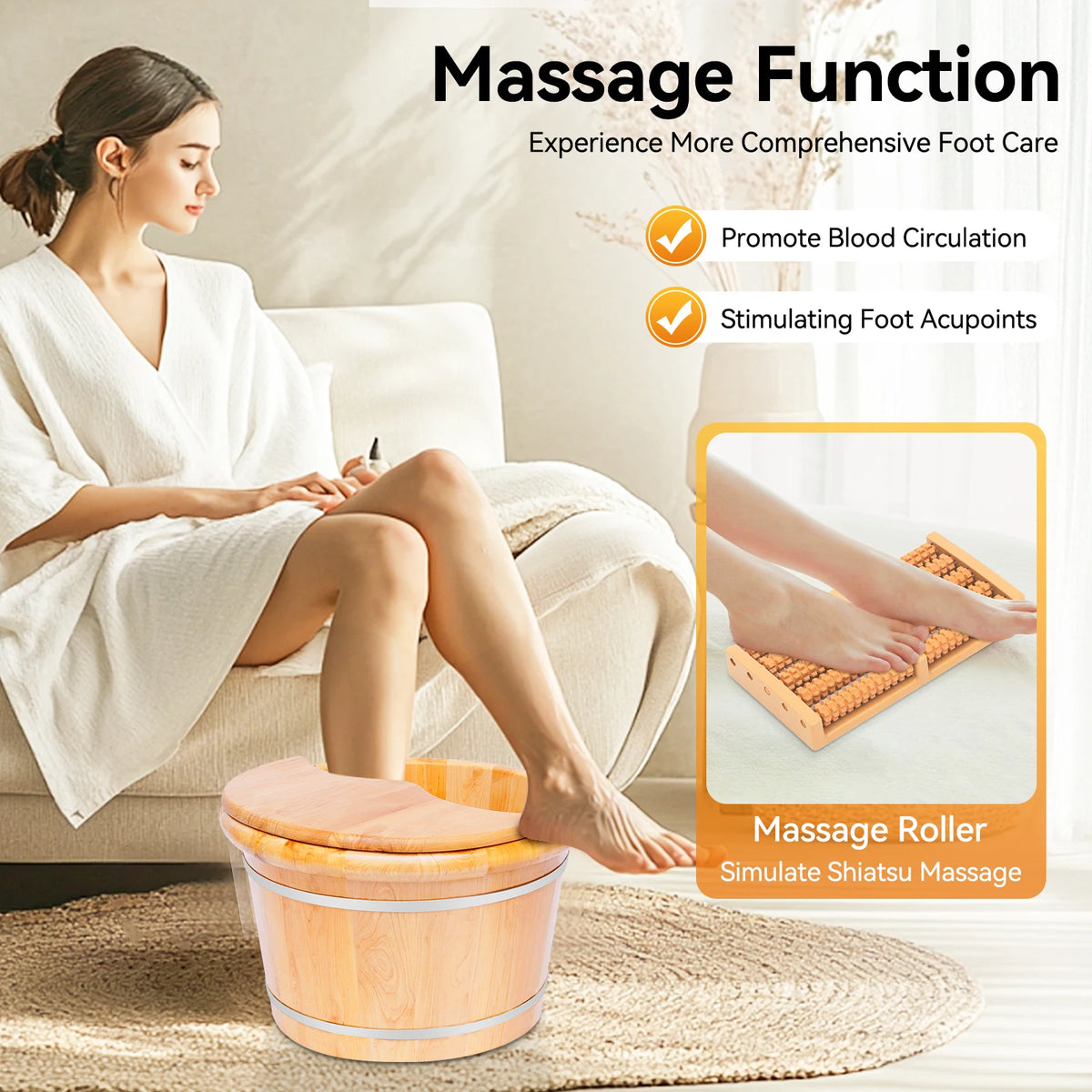 Cedar Wood Foot Spa Bucket